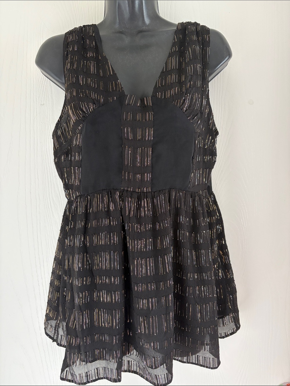 Line & Dot Silk Top